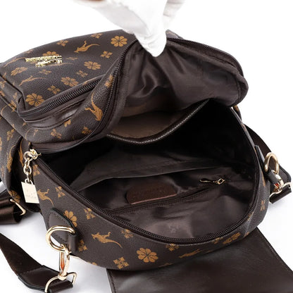 Zaino da donna Designer borsa da donna in pelle di alta qualità stampa di moda di lusso borse da scuola con nappe zaini di grande capacità Sac