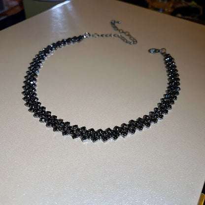 Collana girocollo di lusso con strass pieni lucidi per le donne Collane di cristallo geometriche personalizzate Regali per feste di gioielli da sposa