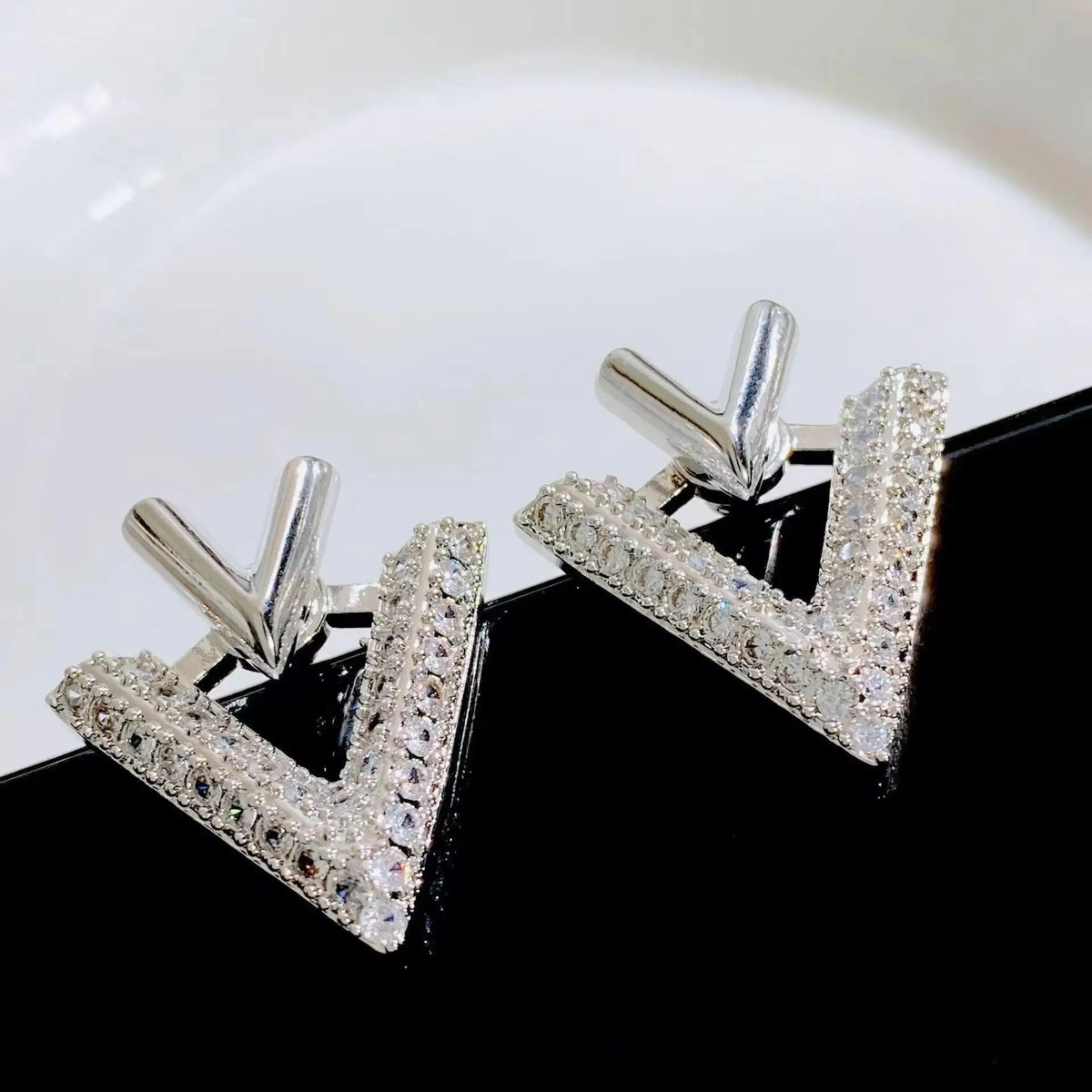 Orecchini in argento 925 con ago in argento moda coreana con cuore di cristallo per gioielli da donna 2025 Trending Nuovi orecchini a cerchio da donna di lusso Brincos