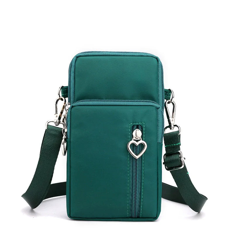 Borse a tracolla per donna Borsa piccola casual multifunzione in nylon impermeabile Custodia per cellulare Borsa a tracolla Borsa sportiva