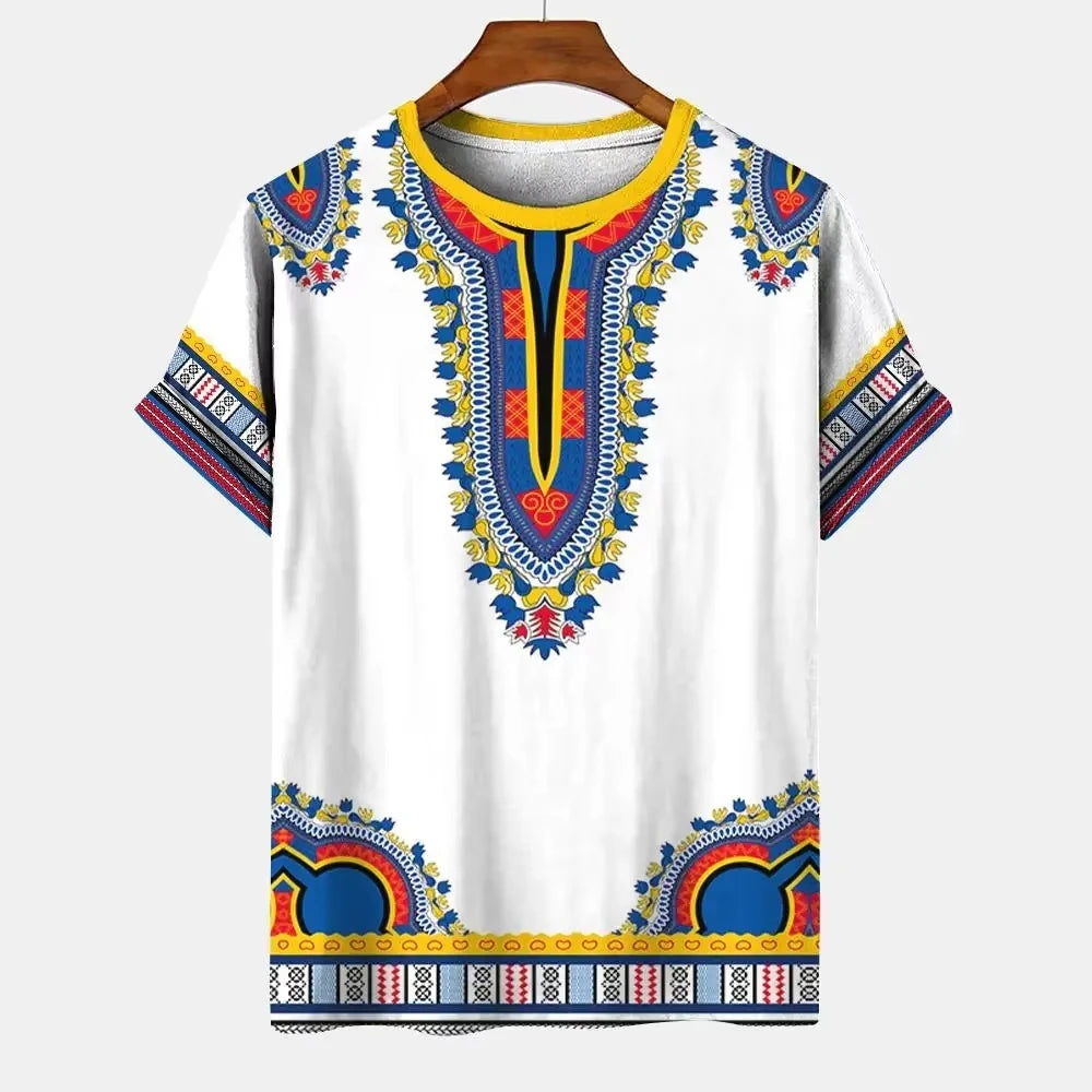 Maglietta musulmana Y2K T-shirt da uomo nuova estate Stile etnico 3d stampato Kid Manica corta Per il tempo libero Vacanza Top Donna Maglietta Abbigliamento