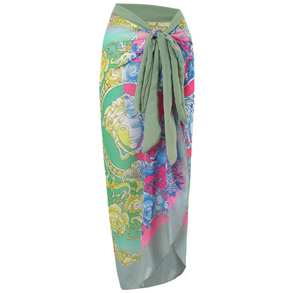 Nuovo Abito da Spiaggia Sexy con Stampa Retrò 2026, Copricostume Lungo, Gonna per Feste, Costume da Bagno, Abbigliamento da Spiaggia