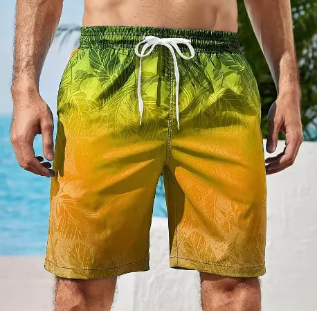 2025 Pantaloncini da spiaggia hawaiani estivi Vacanza Casual Stampa scozzese colorata Abbigliamento sportivo Tronchi ad asciugatura rapida Pantaloncini da ghiaccio Costume da bagno Hawaii