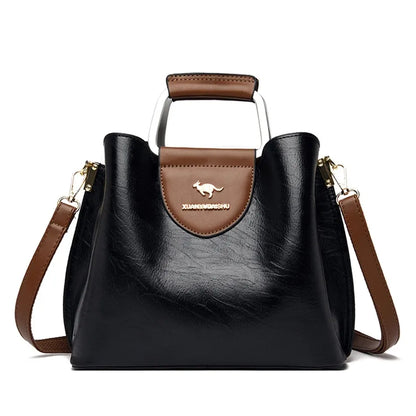Borse di lusso in morbida pelle Borse da donna Designer 3 strati Borsa a tracolla con tracolla Sac Borsa da donna per lo shopping di grande capacità