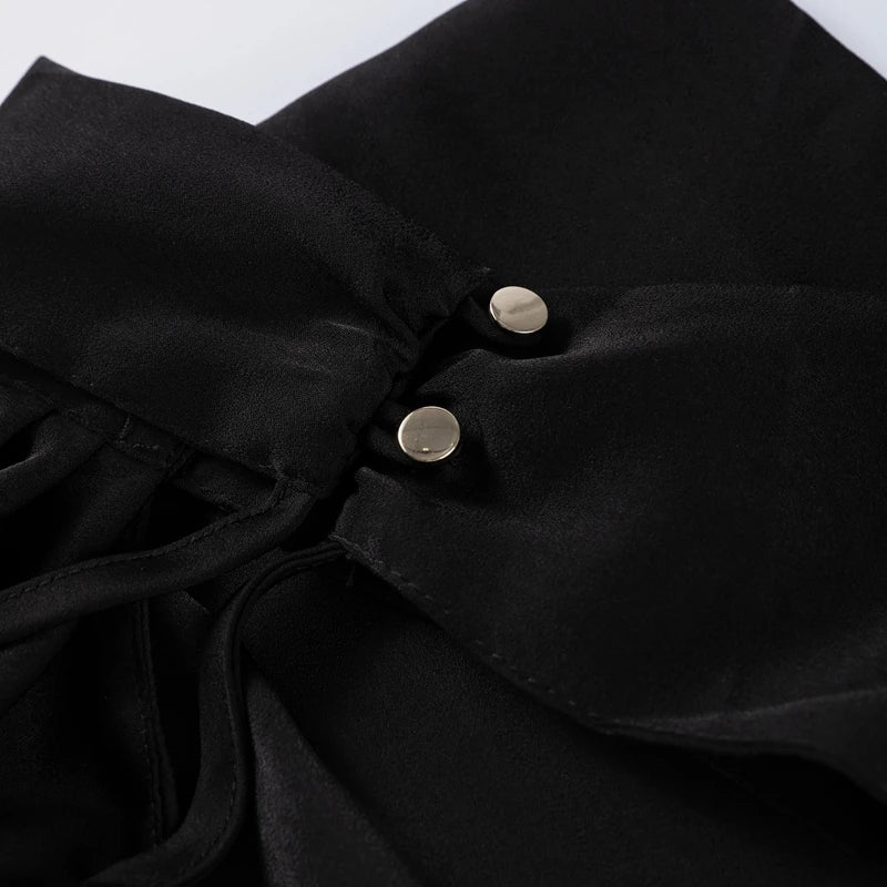 Abito Lungo Sexy Senza Maniche con Nastro, Elegante Vestito da Donna Slim in Raso con Schiena Scoperta e Lacci, Abito da Festa alla Moda 2026, Tinta Unita, per Vacanze, da Donna