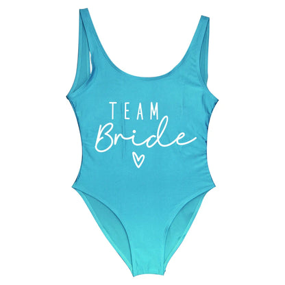 S-3XL Maillot de bain blanc une pièce Équipe de la mariée Maillot de bain de fête de célibataire pour femme Maillot de bain de poule Maillot de bain de piscine