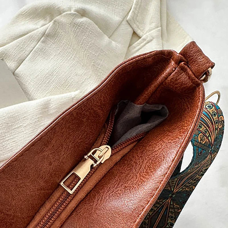 Borsa a tracolla larga con tracolla geometrica Borse a tracolla di grande capacità per donna, borsa da donna retrò in pelle PU per lo shopping e i viaggi