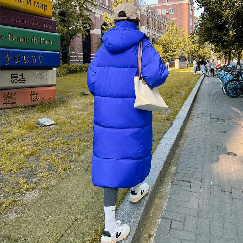 Cappotto freddo da donna invernale parka giacca imbottita lunga con cappuccio Plus Size cappotto Super caldo capispalla da neve all'ingrosso a buon mercato coreano