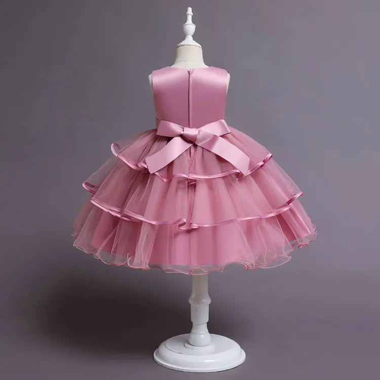 Fashion Prom Flower Girl Dresses Summer Kids Dresses for Girls Lace senza maniche Children Girls Party Dress 2-10 anni