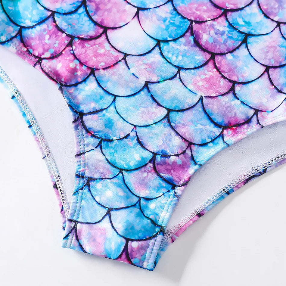 Costume da bagno a sirena per bambini costume da bagno intero per ragazze costume da bagno intero per ragazze Hot Spring Sling costume da bagno ad asciugatura rapida per sport acquatici