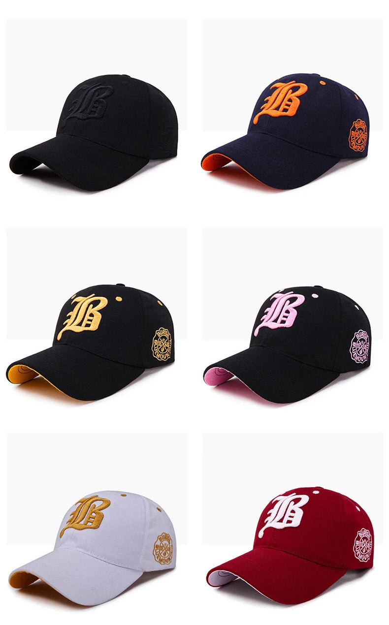 Berretto da baseball da donna da uomo Cappello estivo in cotone Ricamo Snapback Berretto hip-hop Sport per adulti Cappello da sole Casual Gorra Hombre Visiera Cappello da papà
