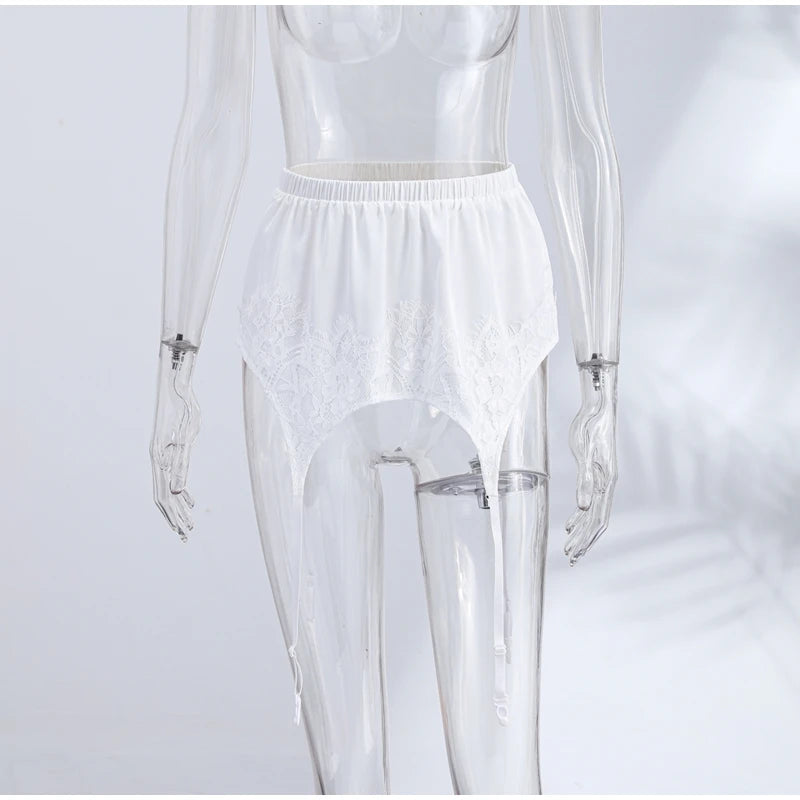Accessorio per la Vita in Pizzo Trasparente con Peplum Estensibile, Stile Y2K, Vita Alta, Top Finto a Strati, Moda Streetwear, Primavera 2026