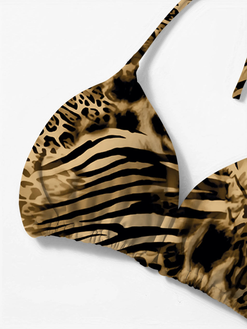Neuer bedruckter heißer zweiteiliger Bikini-Badeanzug mit Schnürung und Neckholder für Damen