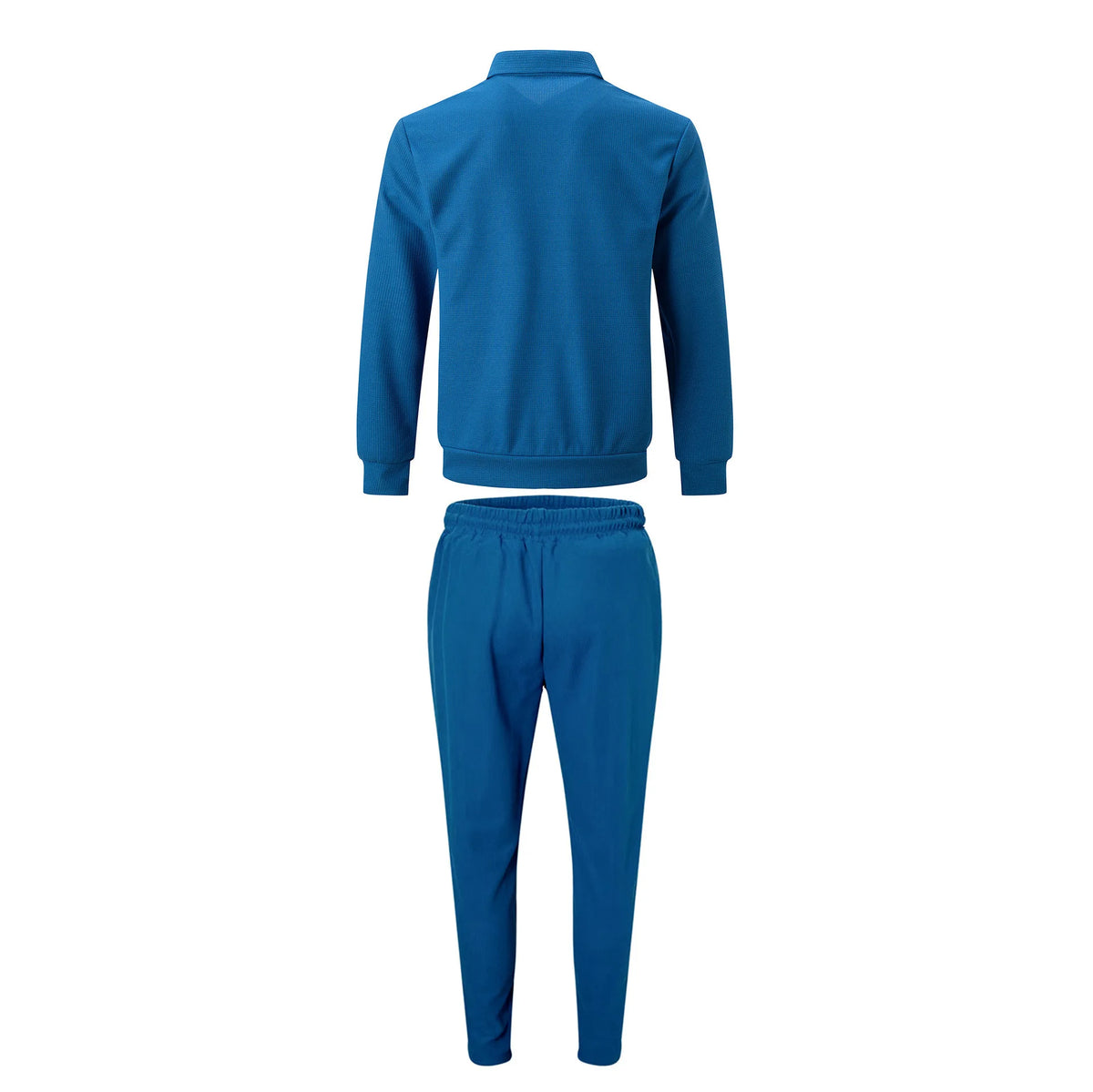Completo Giacca Cardigan Slim da Uomo con Zip e Tasche, Collo a Risvolto, Stile Waffle, Collezione Autunno 2026