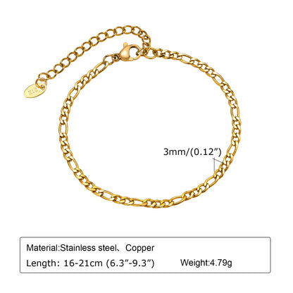 Bracciale in Acciaio Inossidabile Placcato Oro, Non Ossida, Impilabile per Donne, Sottile Catena a Spina di Pesce, Gioiello Impermeabile, Regalo