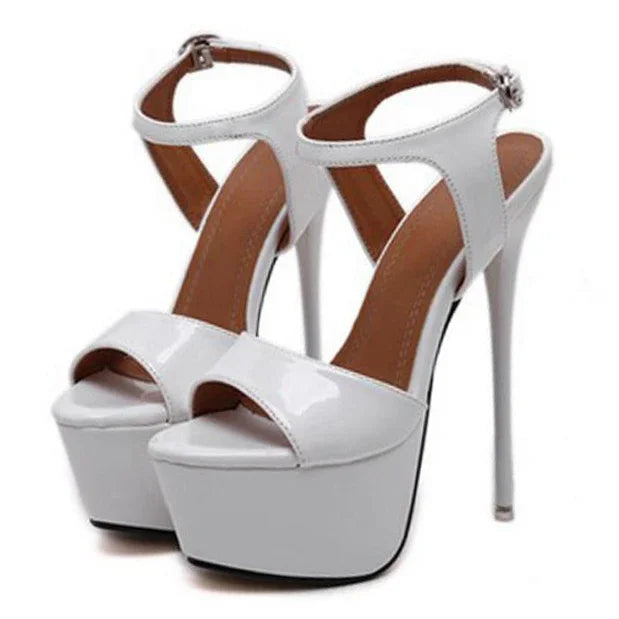 Aneikeh Vendite Calde 2026 Stile Estivo Sexy 16 Centimetri Sandali Delle Donne Tacchi Alti Open Toe Fibbie Discoteca Partito Scarpe Nero Grande Formato 15