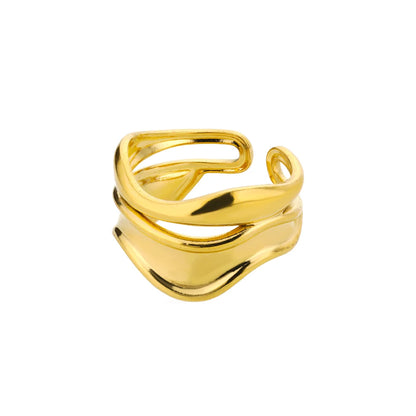 Anelli in acciaio inossidabile 316L per le donne Colore oro Non sbiadisce mai Anelli classici di lusso Anelli per coppie di nozze Gioielli Spedizione gratuita