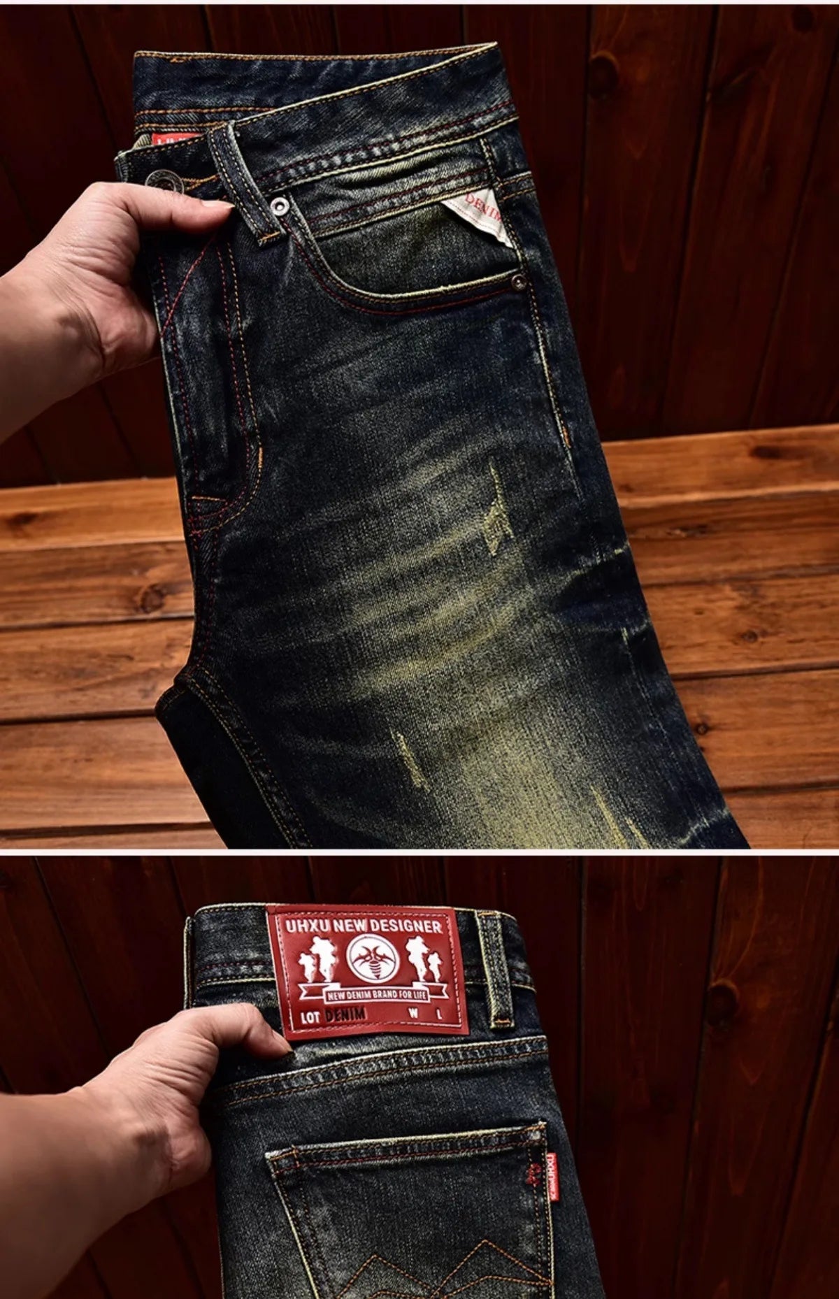 Jeans nostalgici retrò Moda classica da uomo 2025 Nuova caduta Slim Fit Dritto Alla moda Casual Pantaloni lunghi in denim abbinati