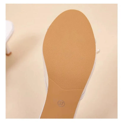 Damen Sommersandalen Elegante Sandalen Damen High Heels Mode Schmetterling Knoten offene Zehen Hausschuhe High Quality Marken Designer Damenschuhe