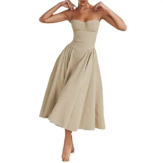 Robe longue bohème sexy d'été pour femme, luxueuse et élégante, col en V, sans manches, robe de plage à fleurs pour femme 2025