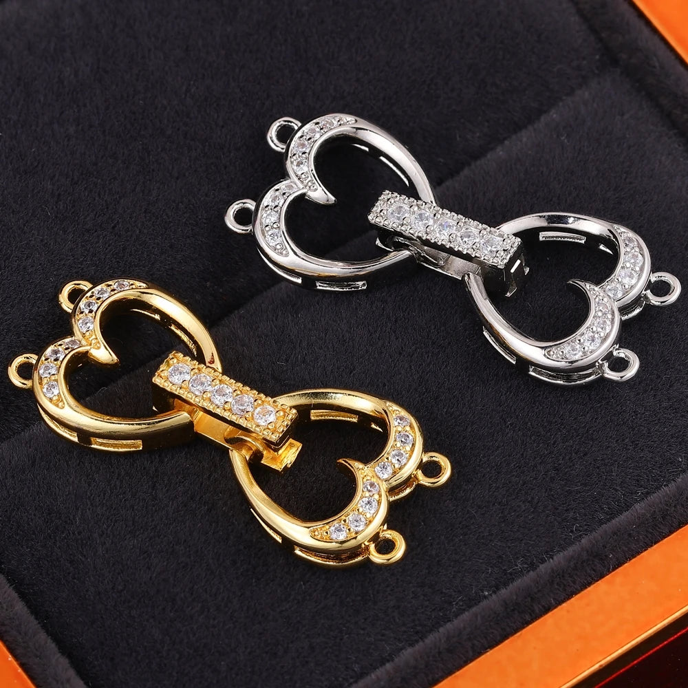 Juya 18K Placcato Oro Elementi di Fissaggio Decorativi Connettore Serrature Perle Catenacci Accessori Per Il Cucito FAI DA TE Perline Creazione di Gioielli