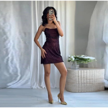 Abito da festa in pelle con ritaglio sexy Guaina senza maniche Lunghezza pavimento Scava fuori Bustier Abito aderente Abiti da sera con cerniera divisa sul retro