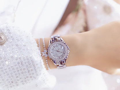 Orologi eleganti da donna con bracciale in oro 2025 Orologi da polso da donna di lusso delle migliori marche per orologio femminile Moda elegante in acciaio pieno