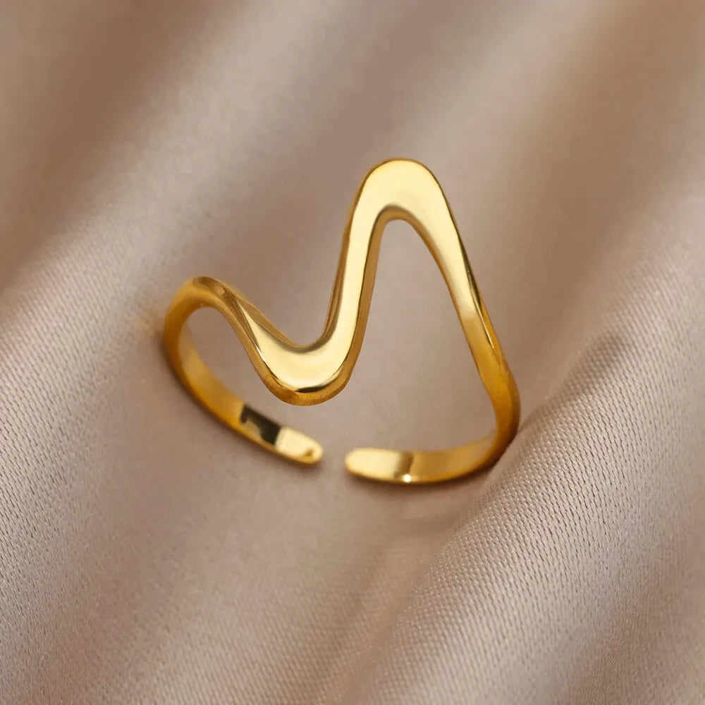 Anelli in acciaio inossidabile 316L per le donne Colore oro Non sbiadisce mai Anelli classici di lusso Anelli per coppie di nozze Gioielli Spedizione gratuita