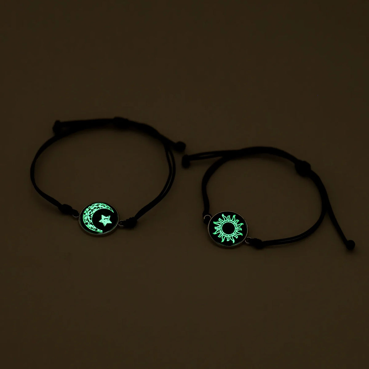 Braccialetti romantici per coppia di sole e luna luminosi per donna Uomo Bracciale coordinato con corda intrecciata fatta a mano Regali di gioielli per San Valentino