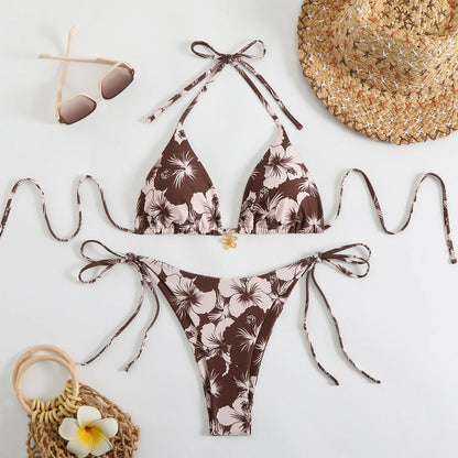 Sexy Maillot de Bain Femme Bikinis Maillots de Bain Femme 2026 Maillot de Bain 3 Pièces Ensembles Bikinis Triangle Robe de Plage Cache-Maillot de Plage