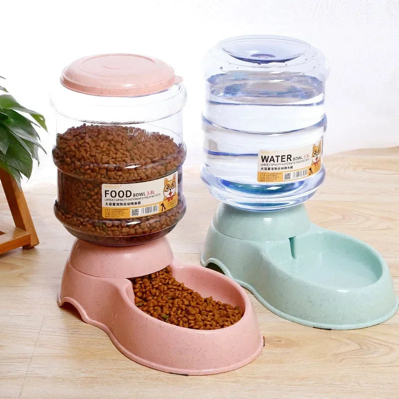 Mangiatoie automatiche per cani Bottiglia d'acqua in plastica Ciotola per gatti Alimentazione e bere Distributore d'acqua per cani Ciotola per animali domestici Forniture per animali domestici
