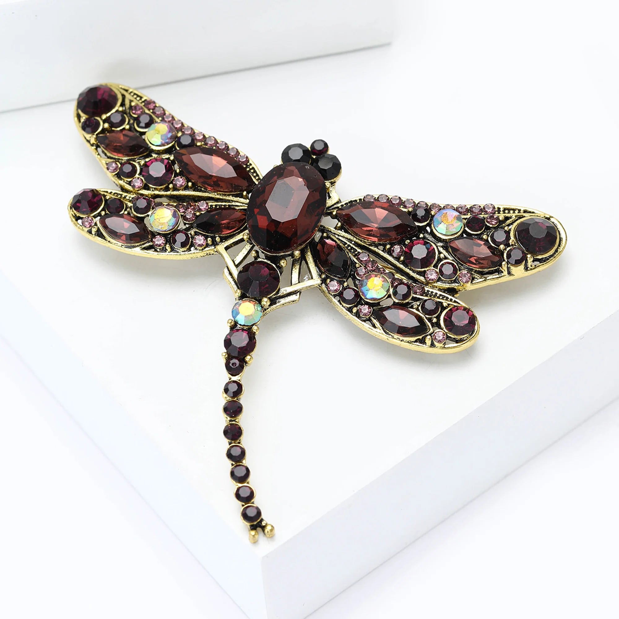 Spille a Forma di Libellula con Strass alla Moda per Donne e Unisex, Distintivi a Forma di Insetti, Accessori per Ufficio, Feste, Zaini, Regali, Gioielli