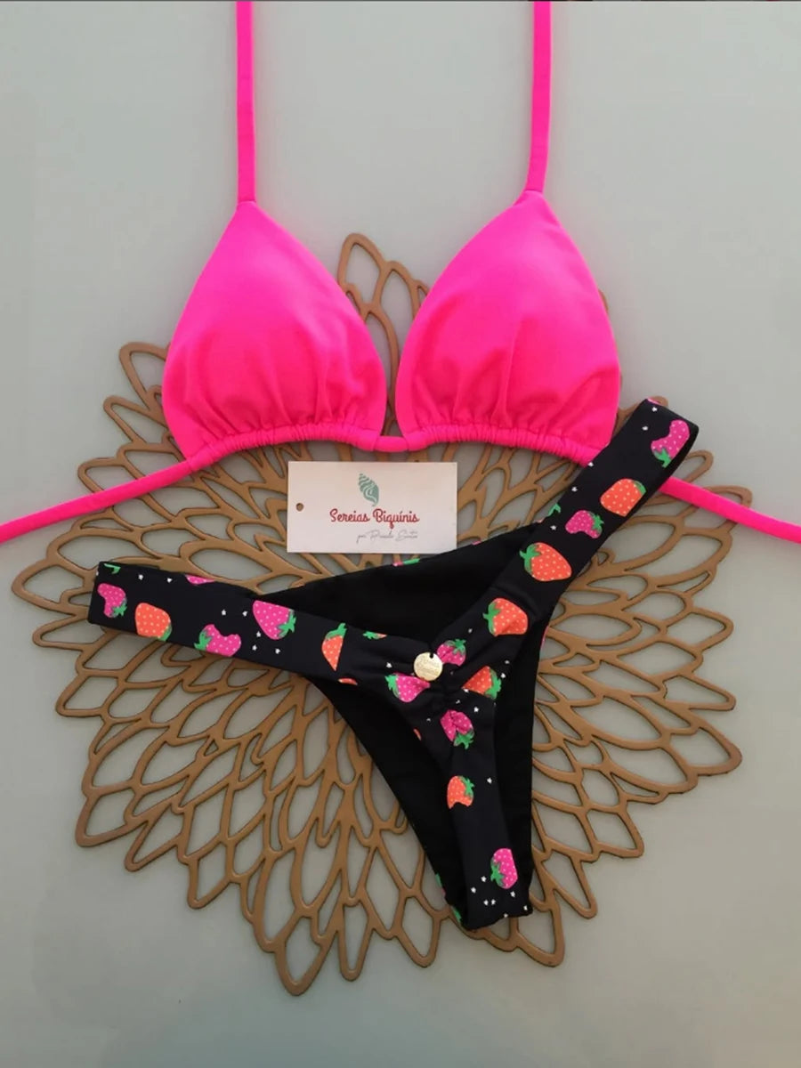 Micro Bikinis 2026 Push Up Women Swimsuits Sexy Swimwear Brazilian Bikini Set Thong Biquini Print Swimsuit Summer Beachwear