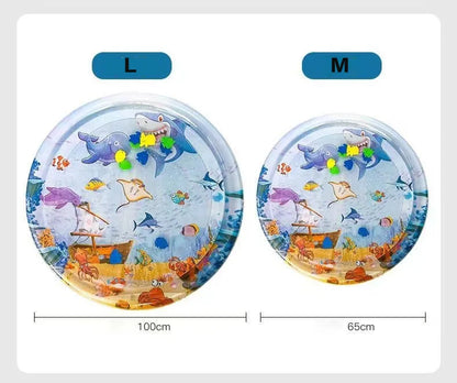 Tappetino per acqua sensoriale mare oceano Tappetino per acqua gonfiabile addensato per forniture per animali domestici per gatti Tappetino rinfrescante per pulizia Accessori estivi per animali domestici per gatti