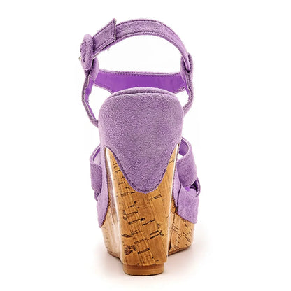 Sandali con plateau Summer Fashion Women Bohemia Style tacco alto bocca di pesce Peep Toe zeppe scarpe per le donne Sandalias De Mujer