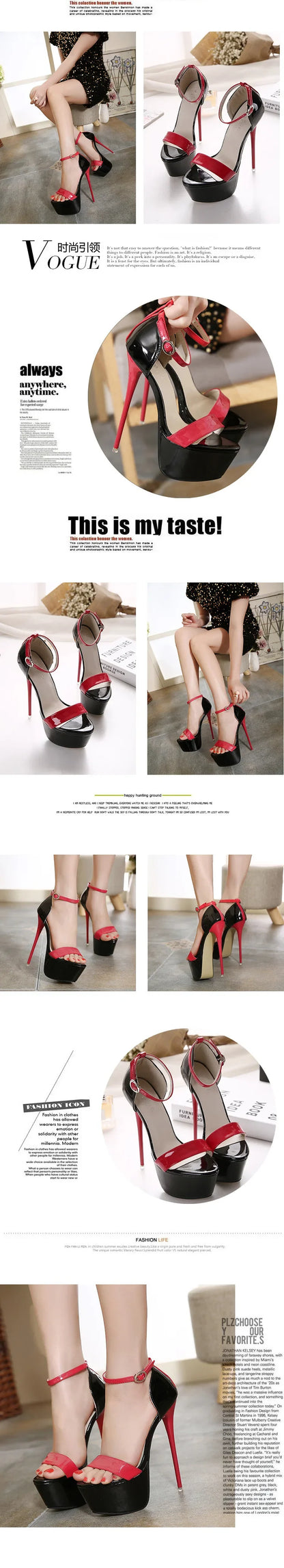 Estate 2025 Moda Color Block 17,5 cm Sandali con tacco ultra alto Scarpe da donna Sexy Open Toe Sandali con plateau con tacco sottile Femmes