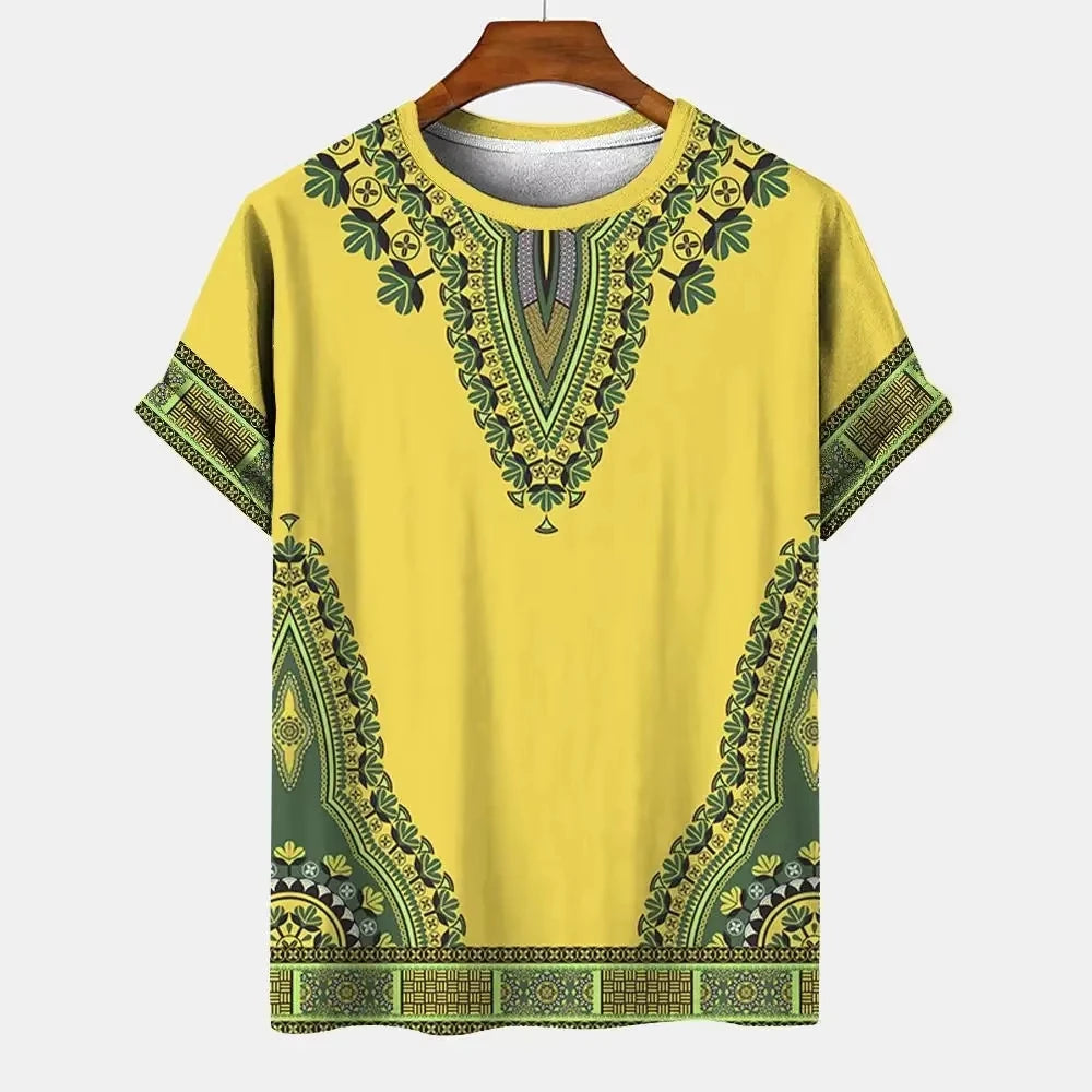 Maglietta musulmana Y2K T-shirt da uomo nuova estate Stile etnico 3d stampato Kid Manica corta Per il tempo libero Vacanza Top Donna Maglietta Abbigliamento