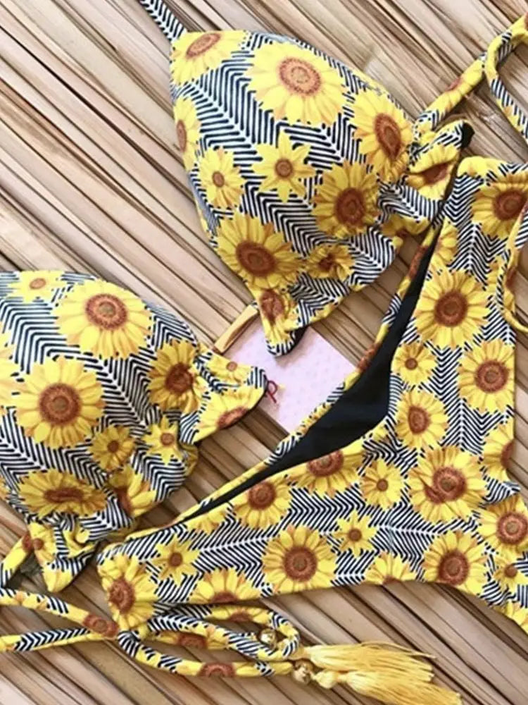 RUOTONGSEPT Sexy Print Bikinis Set Women Swimsuit Bandage Two-Piece Swimwear Brazilian Biquínis Beachwear Bathing Suit 2023 New
