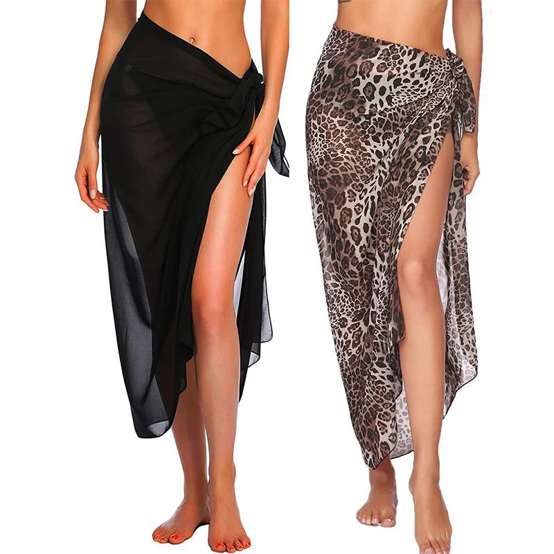 Jupes de plage sexy pour femmes, jupes de plage en mousseline, paréo long, serviette de plage, écharpe de bikini sexy