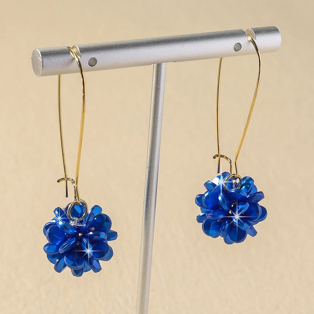 2 pezzi di tendenza della moda da donna, orecchini a sfera con petali di perle fai da te, viaggi all'aperto, carnevale, banchetti, feste, vestire, regali
