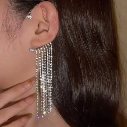 Nuova tendenza della moda Design unico Orecchini rettangolari eleganti e squisiti con zirconi per gioielli da donna Regali premium per feste di nozze
