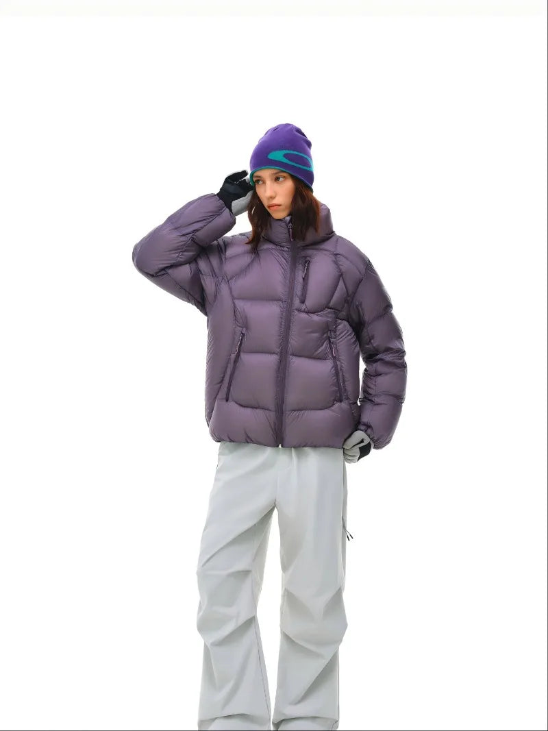 Parka Invernale Corto alla Moda per Uomo e Donna, Giacca Imbottita in Cotone, Cappotto Caldo e Spesso con Collo Alto, Abbigliamento Esterno Comodo