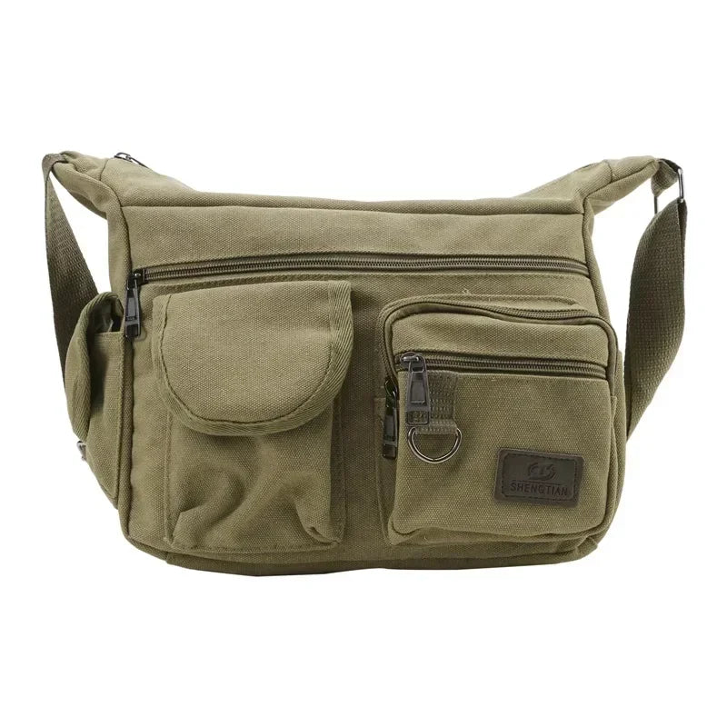 Borsa a Tracolla in Tela da Uomo, Borsa Casual da Viaggio, Borsa Messenger di Lusso, Borsa a Mano di Alta Qualità, Borsa da Petto alla Moda