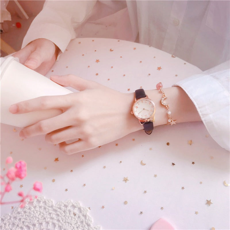 2023 Fashion Kids Love quadrante digitale orologio per bambini Set cinturino in pelle orologi al quarzo orologio per ragazze per bambini orologio per bambini + braccialetto