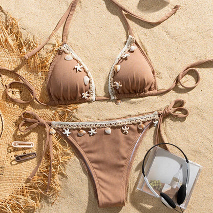 Maillots de bain sexy blancs pour femmes Maillot de bain femme pour la natation Maillots de bain Ensemble bikini brésilien Vêtements de plage Baigneur de piscine