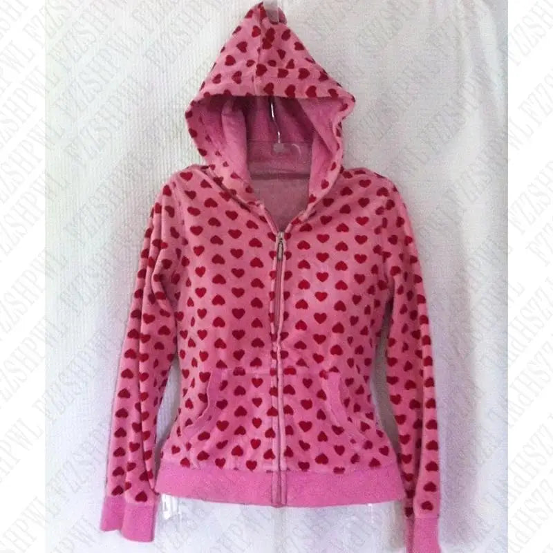 Y2k Donna Harajuku Estetica Kawaii Felpe carine Abbigliamento Grafica Hip Hop Punk Gotico Felpe con zip Casual Streetwear EMO Ragazza