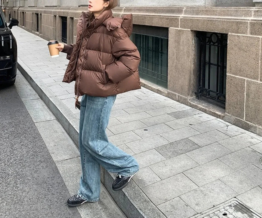 Parka invernale imbottito in cotone, cappotto da donna, giacca con cappuccio, capospalla in cotone spesso, cappotto caldo da donna, abbigliamento femminile