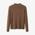 AS AW26 top a maglia ricamato con collo alto + gonna a quadri con fibbia, abbinamento di abbigliamento femminile