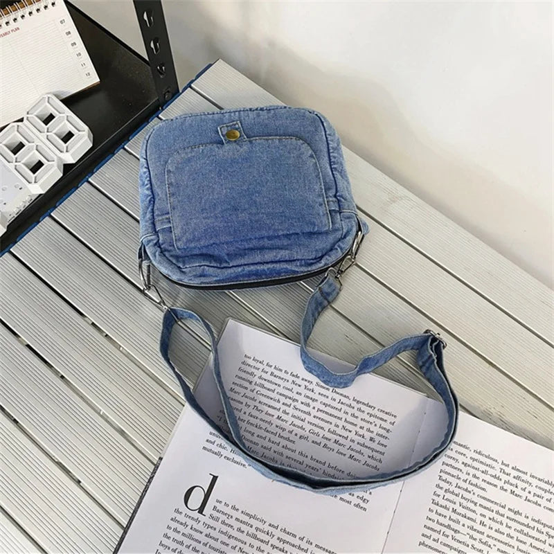 Borsa da donna Casual in Denim 2023 borse a tracolla a tracolla estive di tendenza per borse e borsette per telefono da studente borsa a tracolla per Jeans
