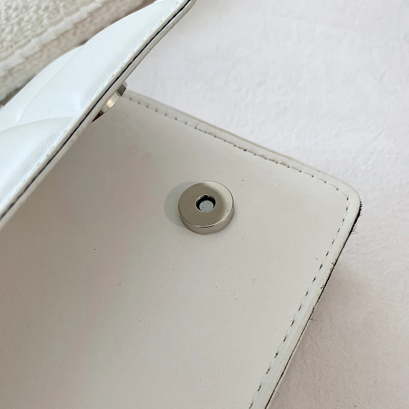Nuove borse a tracolla moda tinta unita borsa a tracolla da viaggio femminile plaid piccole borse a tracolla in pelle PU per donna